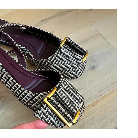 Franco Sarto Tracy flats Size 6 Plaid Slingback Fall Fashion Academia - Picture 6 of 7